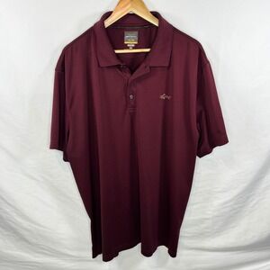 Greg Norman Polo‎ Golf Five Iron Play Dry Maroon Polo Shirt XXL